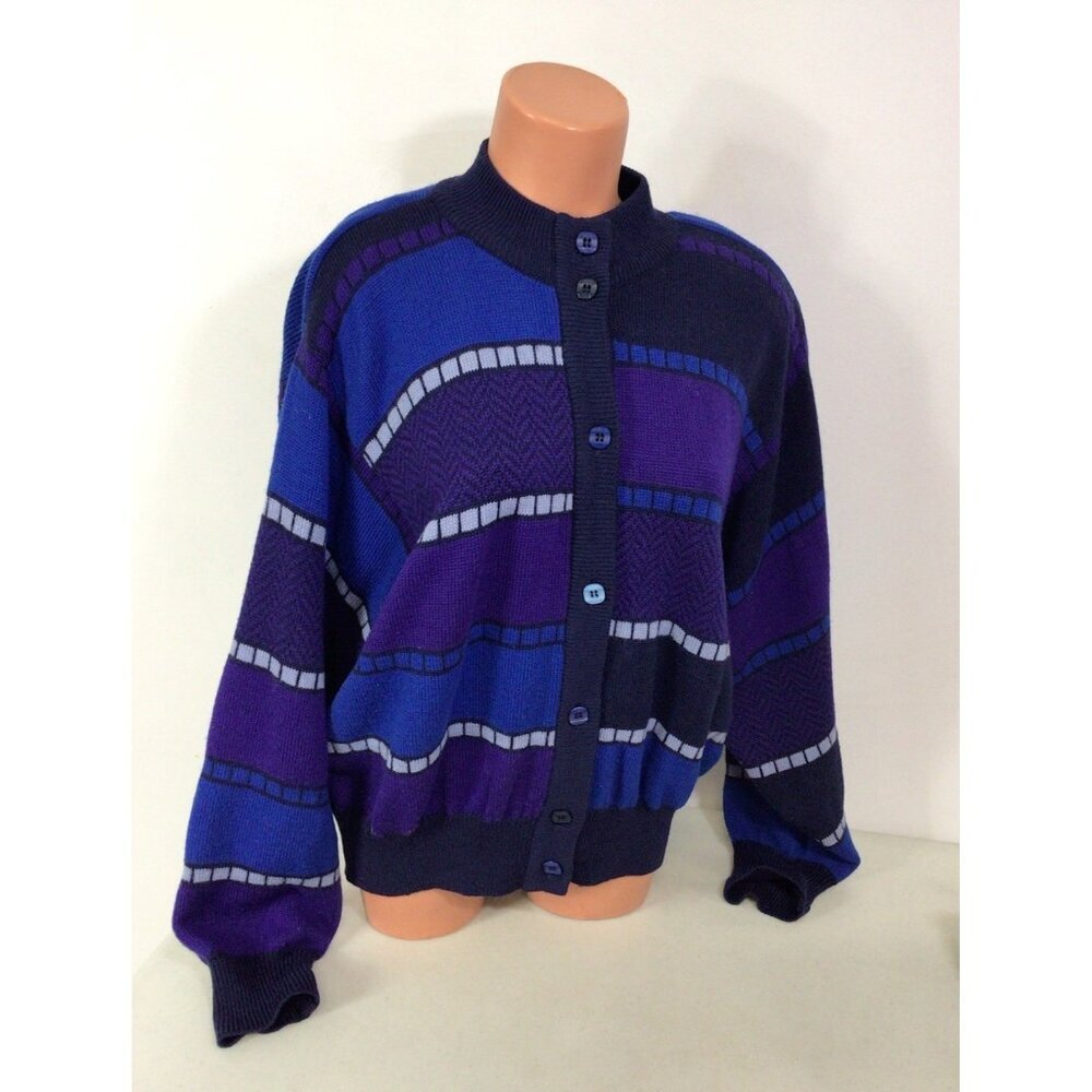 Vintage Wool Cardigan Sweater Womens 16